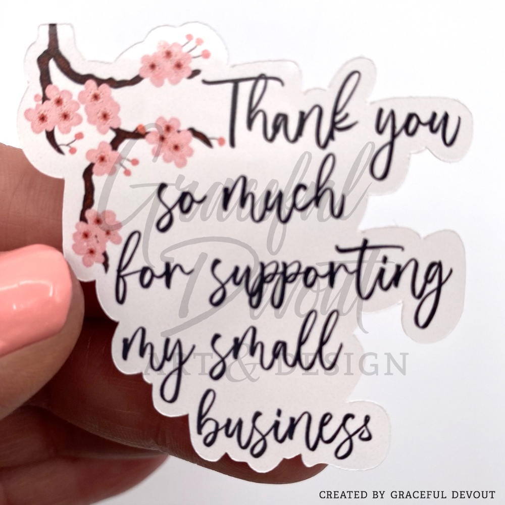 Thank You So Much For Supporting My Small Business- 2" (48ct.) Stickers - Picture 5 of 5